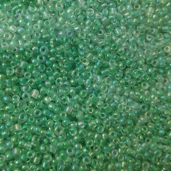 Miçangas De Vidro - Verde A292 - Tamanho 10 - 500 g