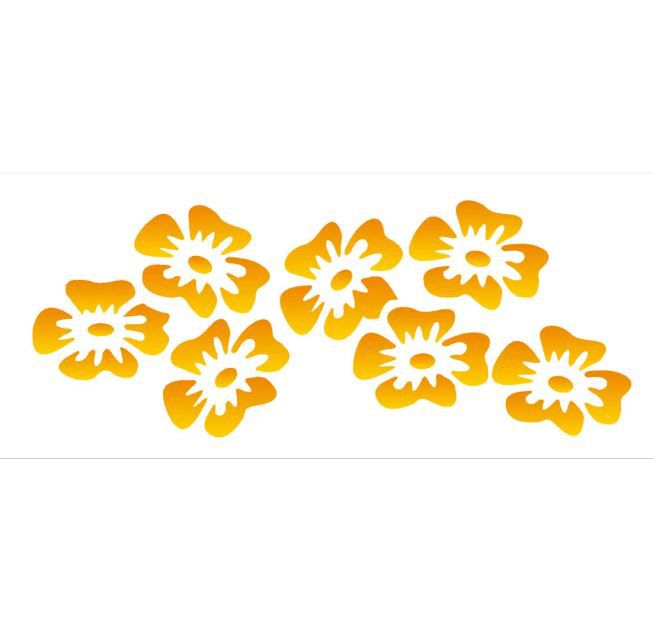 Stencil 10×30 Simples – Flores Tropicais – OPA 027