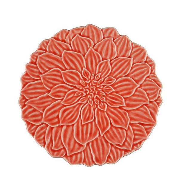 Prato Raso Daisy Coral / Prato de Porcelana Coral