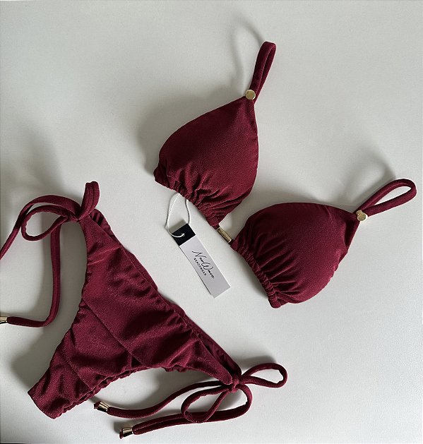 Biquíni Cortininha Cereja Lacinho