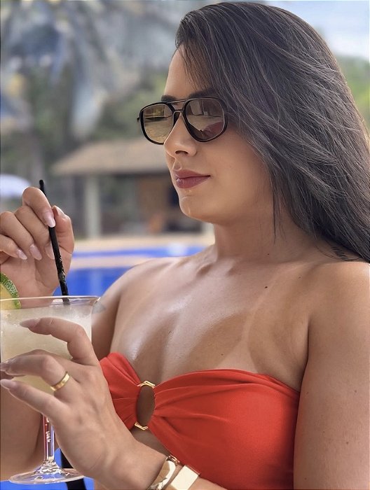 Biquíni Tomara Que Caia Argola Tangerina