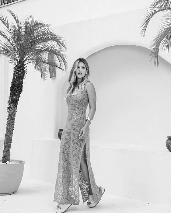 Saída Tricot Cecília Cinza