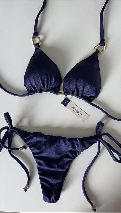 Biquíni Cortininha Azul Organic Lacinho
