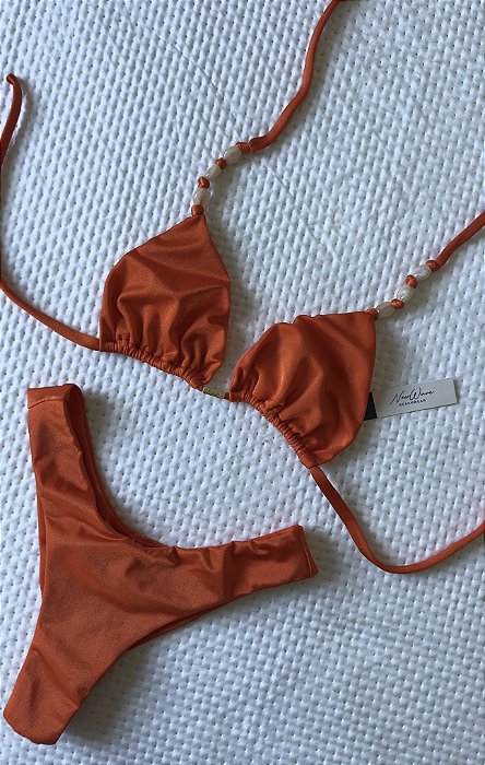 Biquíni Cortininha Tangerina Asa Delta