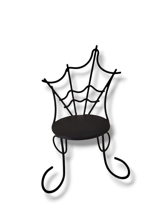 Cadeira de metal para bruxas modelo Halloween