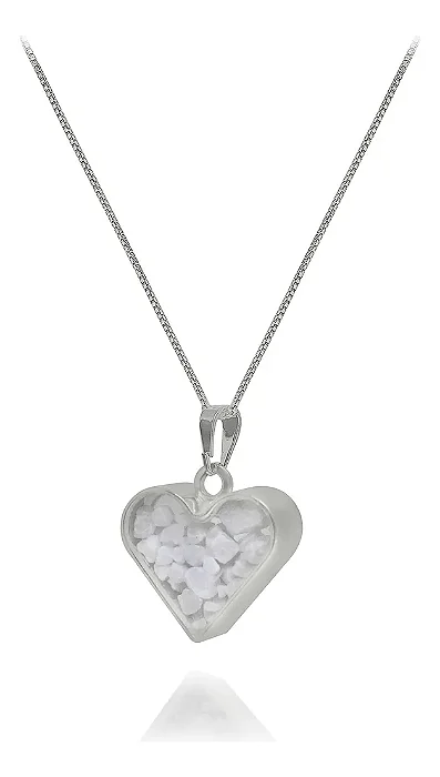 Talismã Coração com Sal Grosso - semi-joia