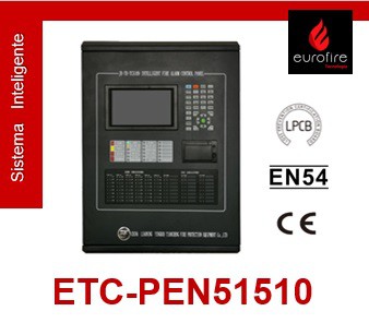 Painel de Detecção e Alarme de Incêndio Inteligente, com LPCB, CE, EN54 - Eurofire Tecnologia