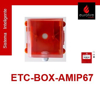 Caixa IP67 para Acionador Manual à Prova de Tempo - Eurofire Tecnologia