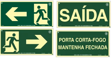 Placa Sinalização de Emergências Rota de Fuga ABNT