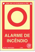 Placa Sinalização ALARME DE INCÊNDIO ABNT