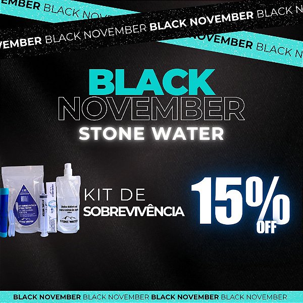 Kit Sobrevivência Filtro de Água Portátil com Bolsa Dobrável 1000 mL + GANHE 2 Acessórios