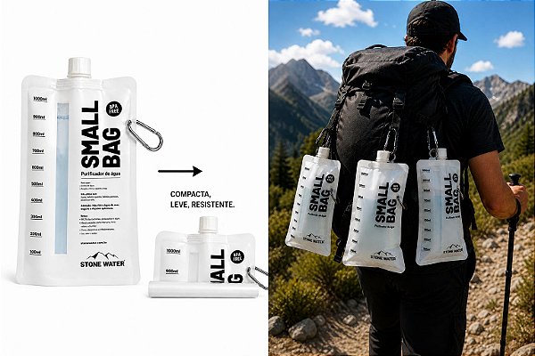 SMALL BAG | Bolsa Dobrável 1000 mL para COLETA e armazenamento EXTRA de Água