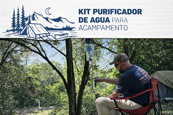 LANÇAMENTO Kit Purificador de Água para Acampamento
