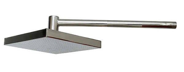 Ducha Para Piscinas Quadrada em Aço Inox 24x24cm Shower Square