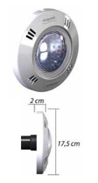 Luminária Led SMD RGB - 5 W para tubo de 50 mm - cabo 1,5 m