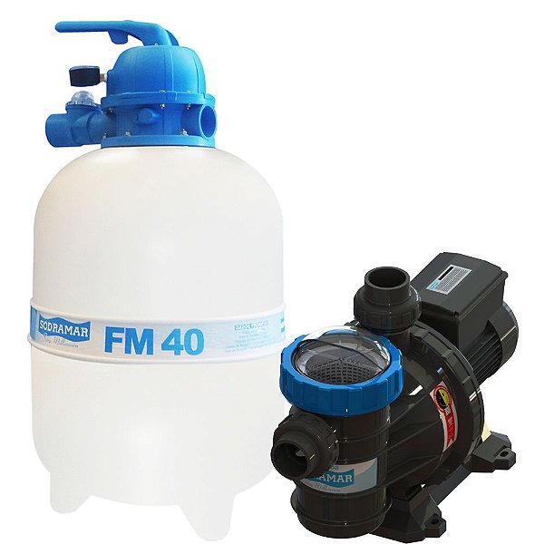 Bomba e Filtro Para Piscinas até 50 Mil Litros FM 40