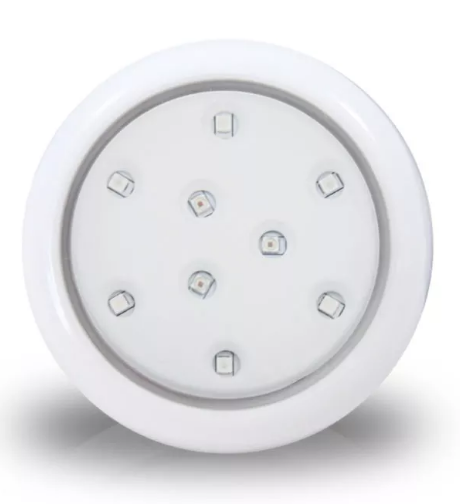 Refletor de LED Para Piscina 9W 80 mm Corpo Branco