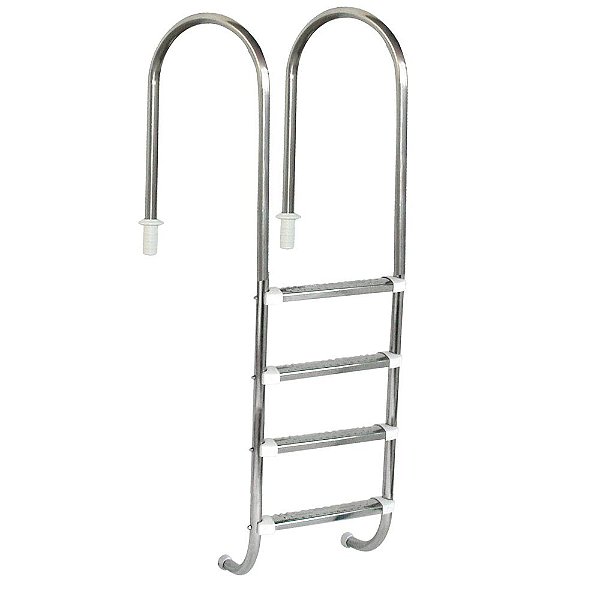 Escada Marinheiro 4 Degraus Anatômico em Inox Sodramar