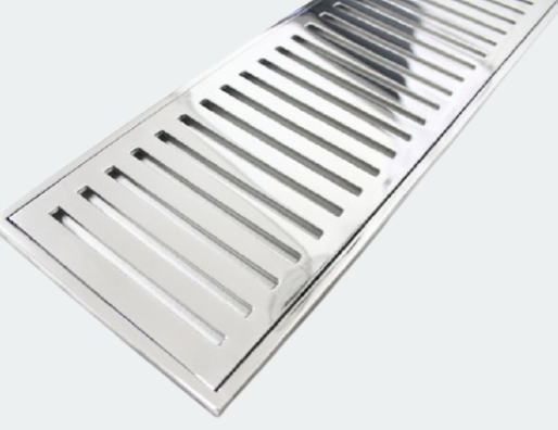 Grelha Inox Para Piso 10 cm x 1 metro x 1 cm Sem  Caixilho