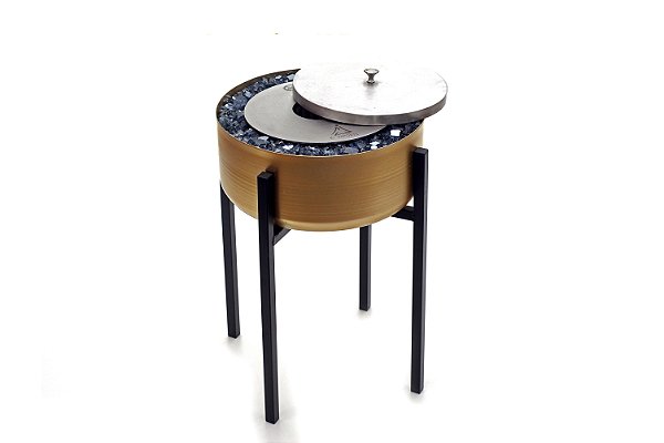 Tocheiro Para Área Externa Redondo Dourado Grande