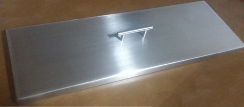 Tampa para Lareira Inox Modelo PV de 110 até 180 cm