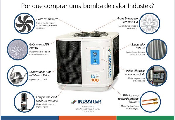 Bomba de Calor ID80 220V 380V Mono Tri Até 80 Mil Litros- Com Wi-fi - PREÇOS PROMOCIONAIS CONSULTE- NOS.