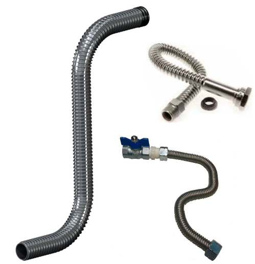 Kit Instalação Flexível Aço Inox 304 1 1/2 para Gerador de vapor de 6, 9 e 12 kw e geradores Steam Inox- Sodramar