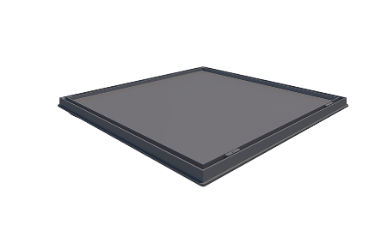 Tampa Para Casa de Máquinas Ventilada 80 x 80 Grelha Invisível Rebaixada Art Com Amortecedor