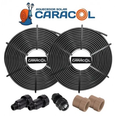 Kit Aquecedor Solar Caracol Para Piscinas 40.000 L