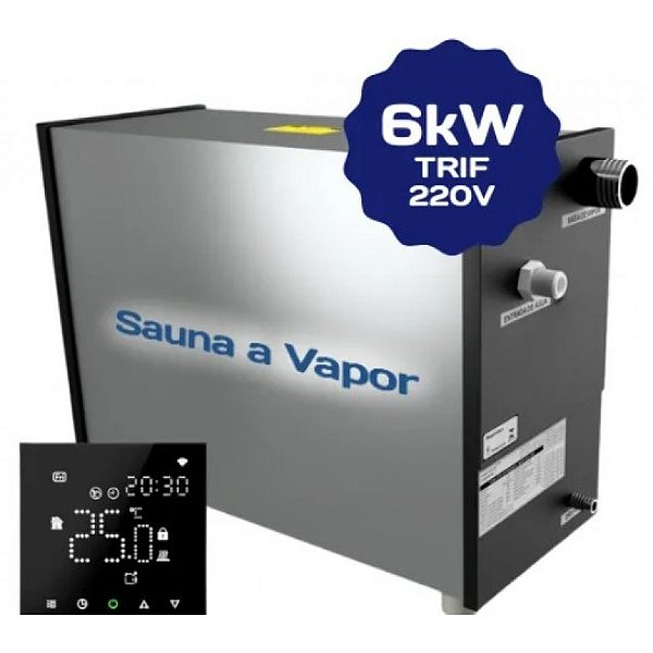 Sauna a Vapor Ginni G6 com Controlador Digital Trif.220v
