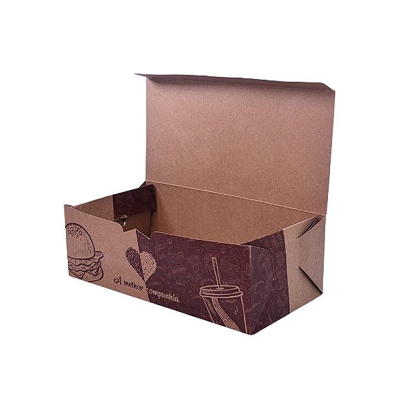 CAIXA LANCHE HAMBURGUER DUPLA (C/50) - KRAFT GOURMET