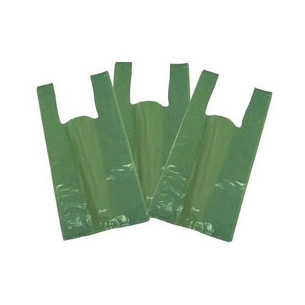 SACOLA PLÁSTICA RECICLADA 48 X 58 (C/4KG) VERDE ROLEPLAST
