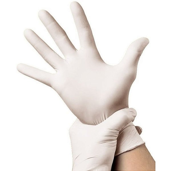 LUVA LÁTEX COM PÓ GRANDE INOVEN (C/100)
