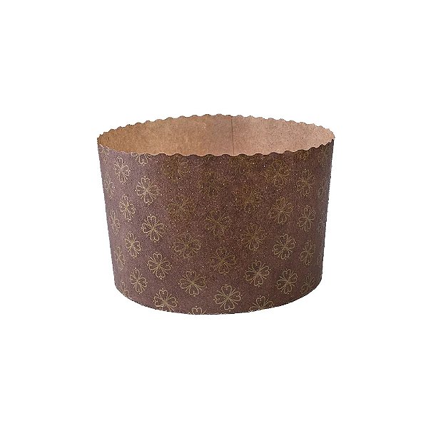 FORMA DE PAPEL PANETONE 500GR (C/10) - MARROM