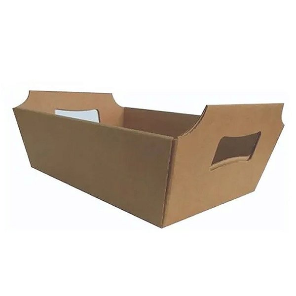 CESTA DE PAPELÃO GRANDE KRAFT (UND)