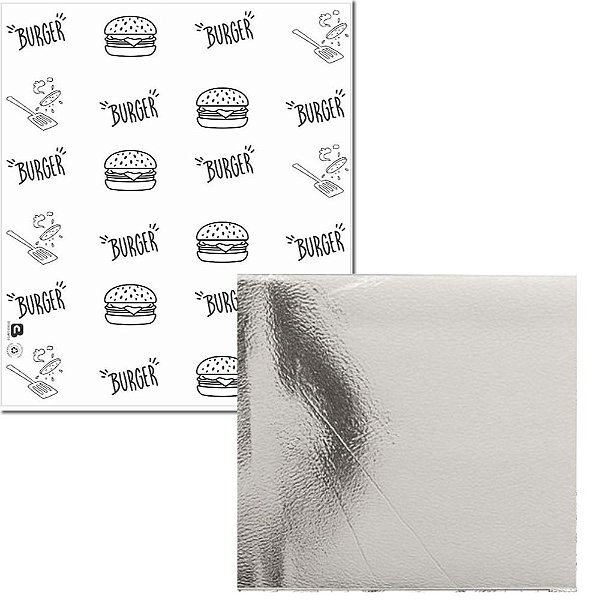 PAPEL ACOPLADO TÉRMICO METALIZADO BURGER (33 X 38) (C/250) - BRASICARTA