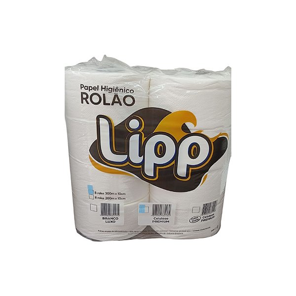 PAPEL HIGIÊNICO ROLÃO 9CM X 300MT (C/8) 100% CELULOSE