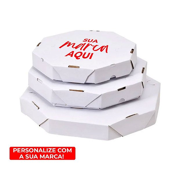 Caixa Pizza Oitavada 30CM C/50 Personalizado - As melhores embalagens e  produtos para delivery! Plasul Embalagens