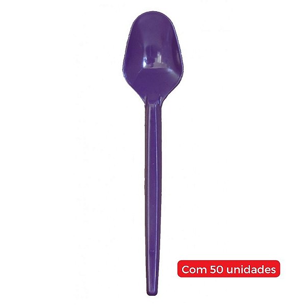 COLHER FESTA ROXO (C/50)