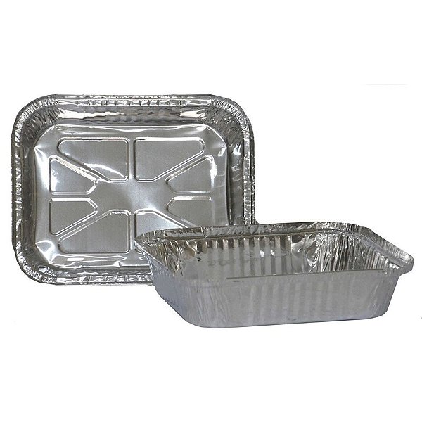 BANDEJA ALUMÍNIO 1150ML BOREDA D5 COM TAMPA (C/100)
