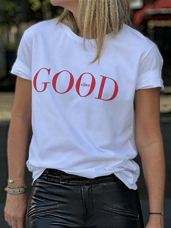 T-Shirt Good Vibes Branco