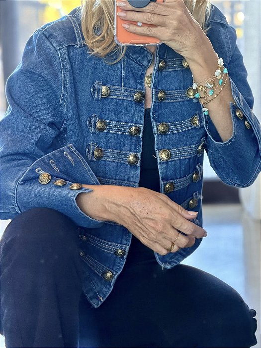 BAZAR - Jaqueta Jeans Napoleônica