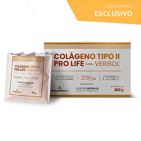 Colágeno tipo 2 pro Life com Verisol® da NaturalMania