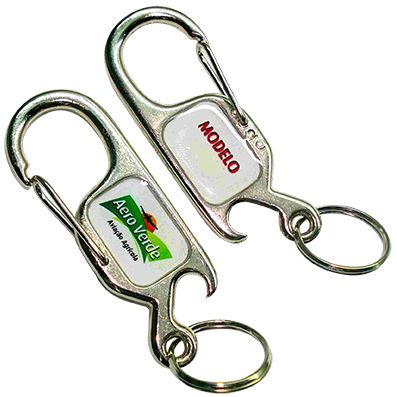Chaveiro Mosquetão Função Abridor de Garrafas  Ref. 37