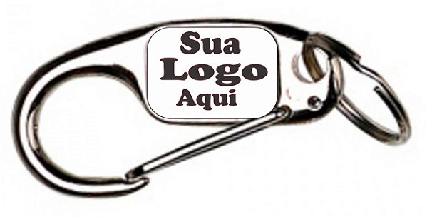 Chaveiros Mosquetão Resina 02 lados com Sua Arte Ref. 05