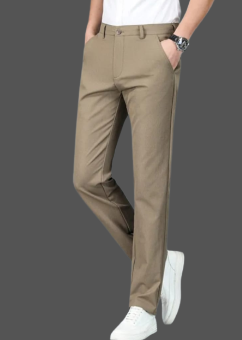 Calça social Versátil Masculina Slim Bege - Ozana ternos