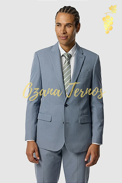 Costume de Terno Terno Azul Steel Slim – Alfaiataria Premium