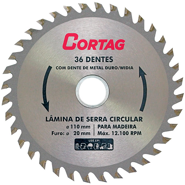 SERRA WIDEA CORTAG 110x20mm 36 DENTES 60879