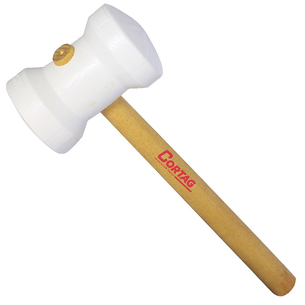 MARTELO DE BORRACHA CORTAG 60mm BRANCO COD 61278
