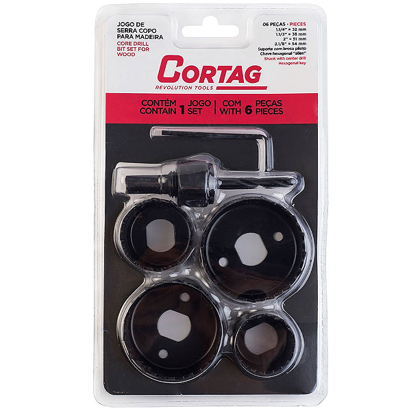 SERRA COPO KIT 6 PÇ CORTAG 60234